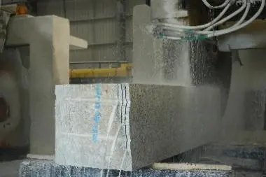 Cutting Granite Block into Slabs