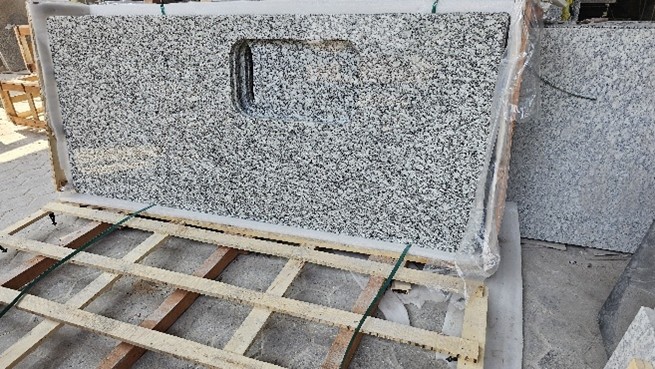 P white big peninsulas countertops foam protection edge guards packaging materials export safety